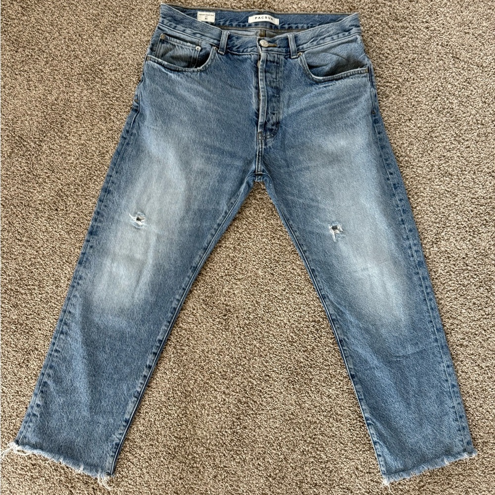 PacSun Distressed Men's Blue Jeans